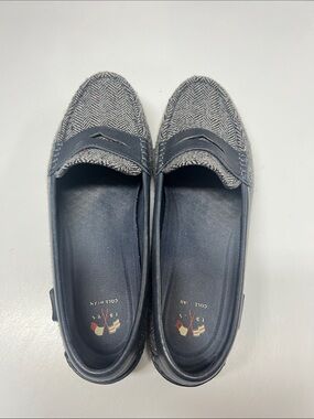 Cole Haan Gray Herringbone Slip-On Loafers